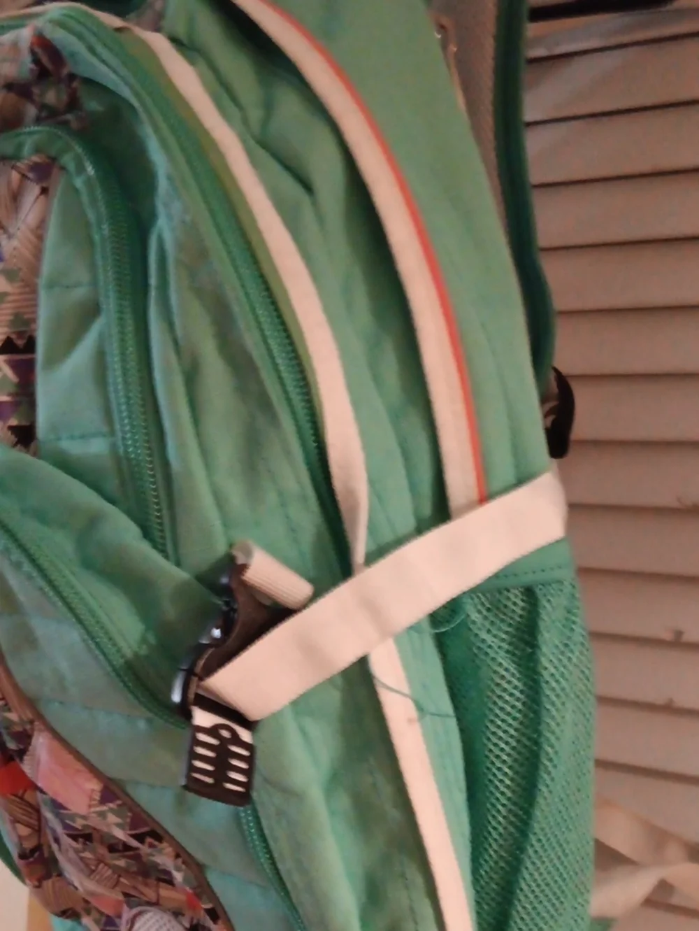High Sierra Mint Green Geometric Backpack